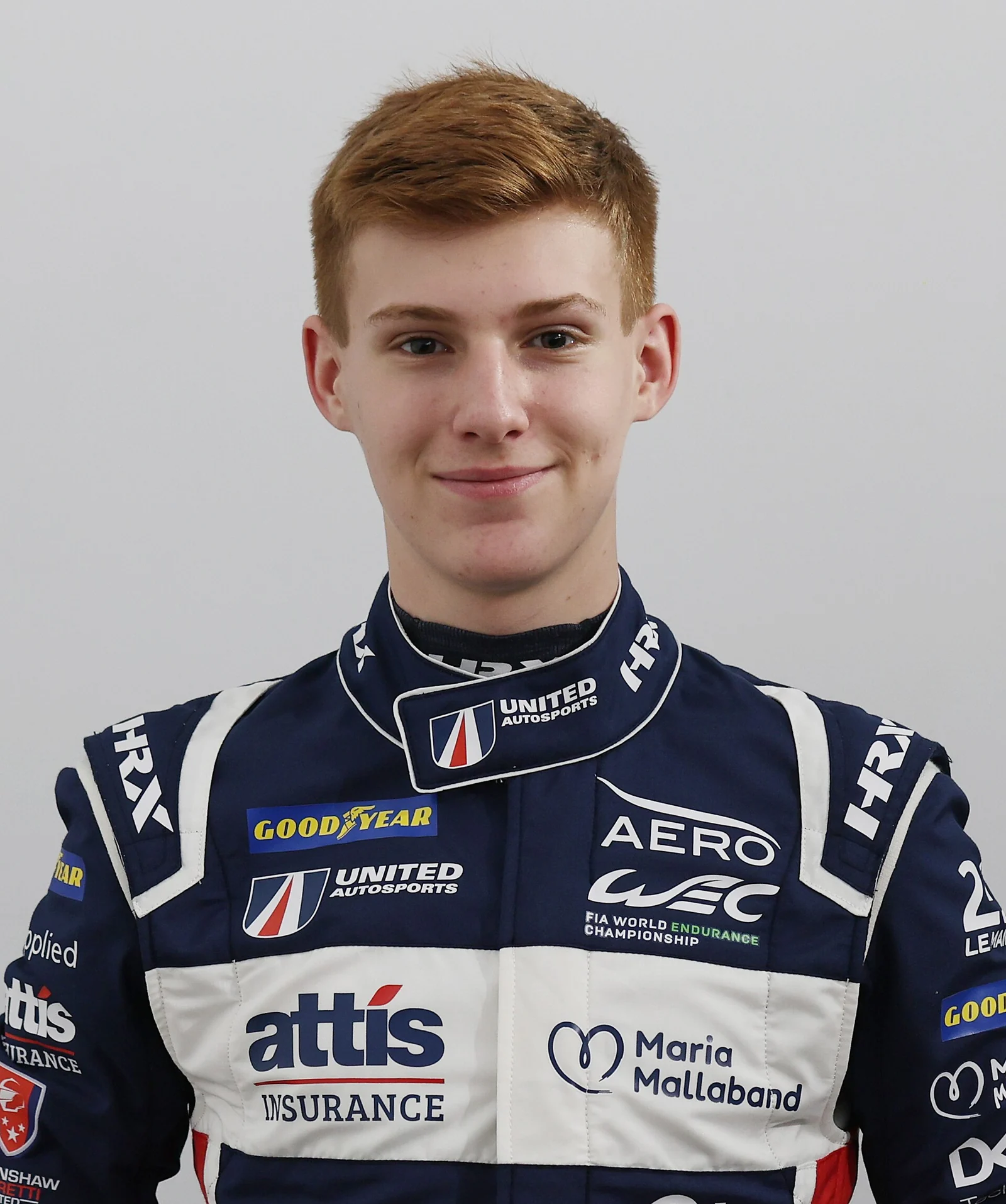 Josh Pierson în combinezonul United Autosports la Sebring în martie 2022