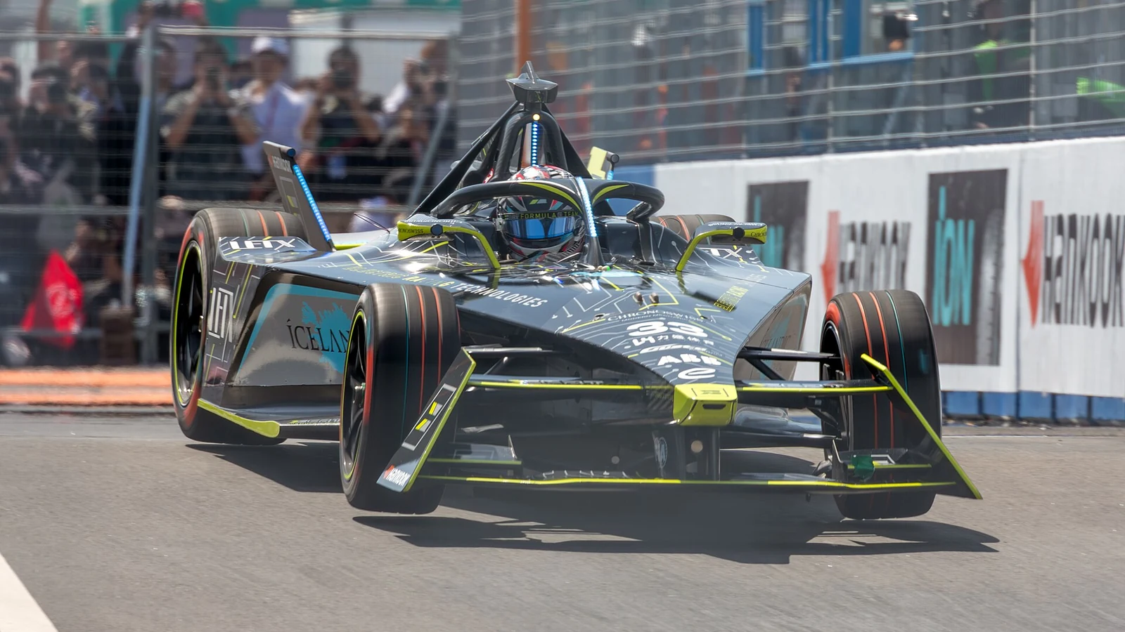 Dan Ticktum in the number 33 ERT car at the 2024 Tokyo E-Prix