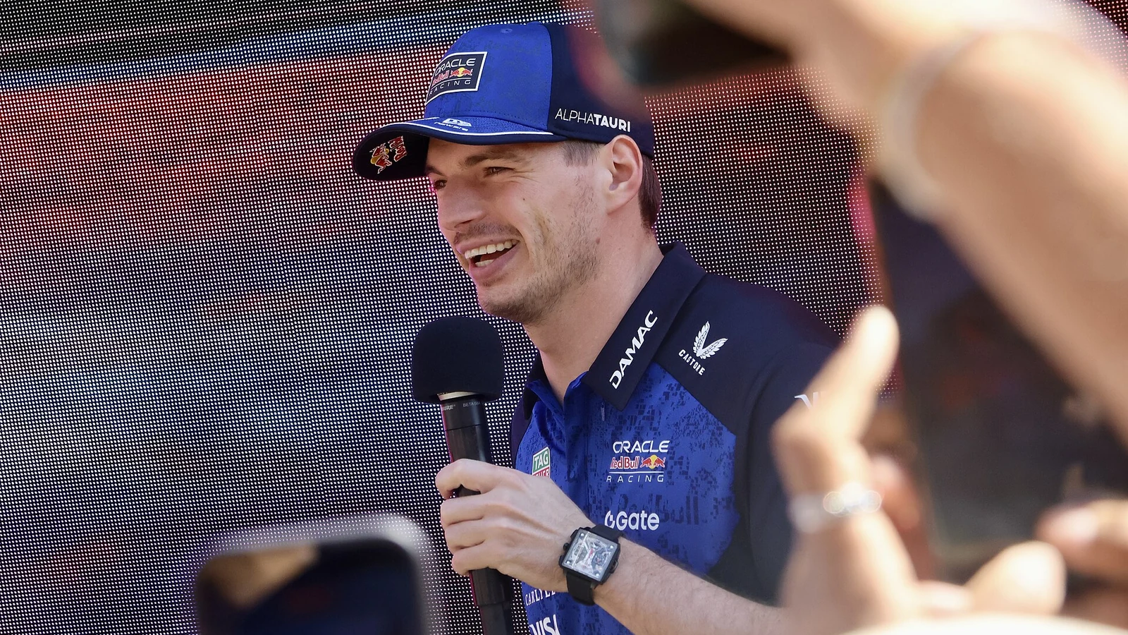 Max Verstappen at the Red Bull Fan Zone in Melbourne, 5 March 2026. Archive photograph; not from the GT race at Portimão.