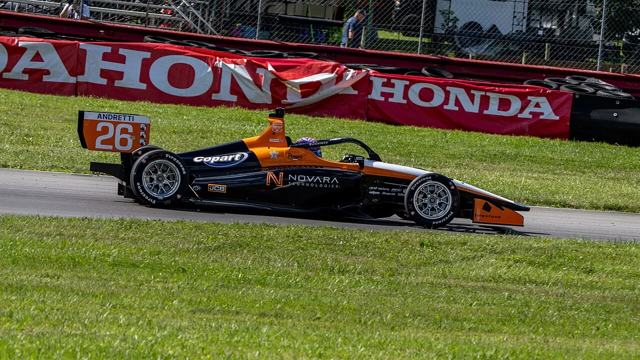 Louis Foster în monopostul Andretti Global la Mid-Ohio, arhivă INDY NXT 2024.