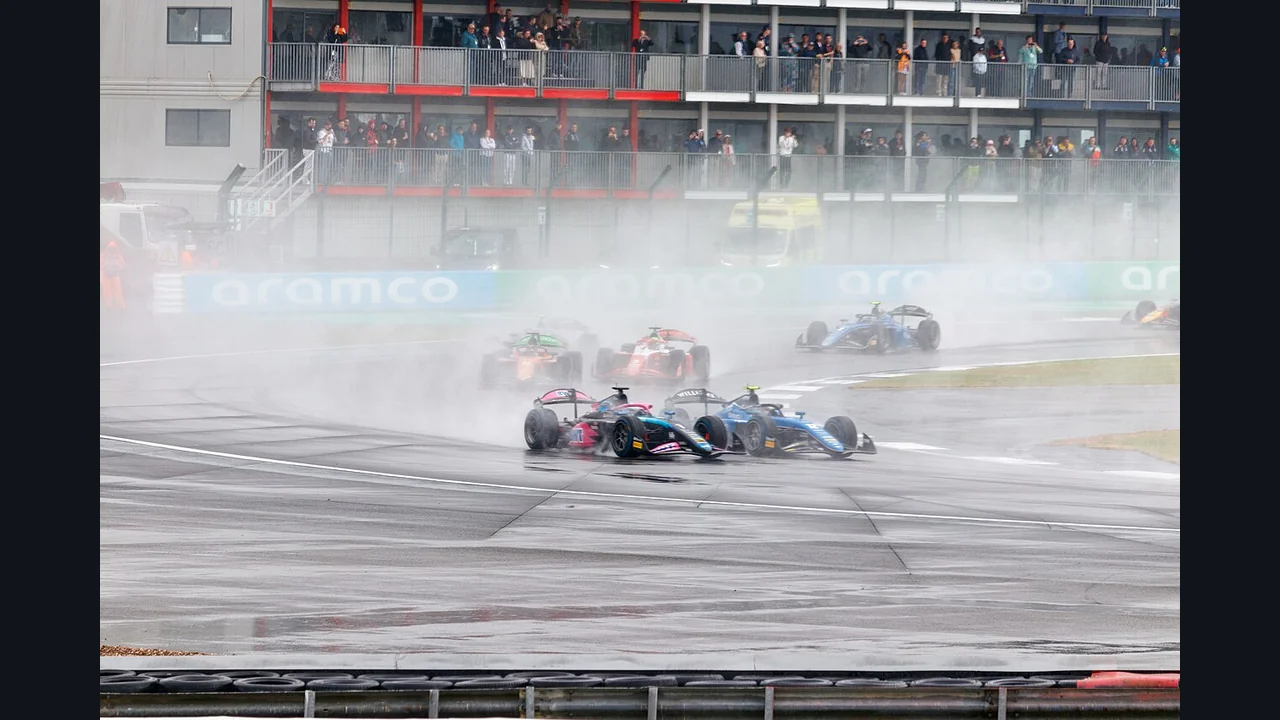 Archive photograph: 2024 FIA Formula 2 Silverstone round. Victor Martins (ART Grand Prix), Franco Colapinto (MP Motorsport).