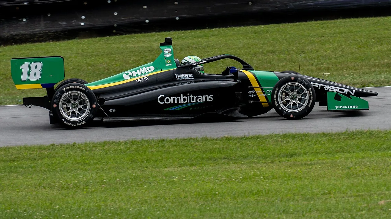 Caio Collet în monopostul HMD Motorsports la Mid-Ohio, arhivă INDY NXT 2024.